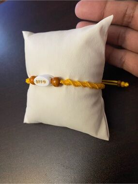 Yellow Beaded  BFF Shell Friendship Bracelet